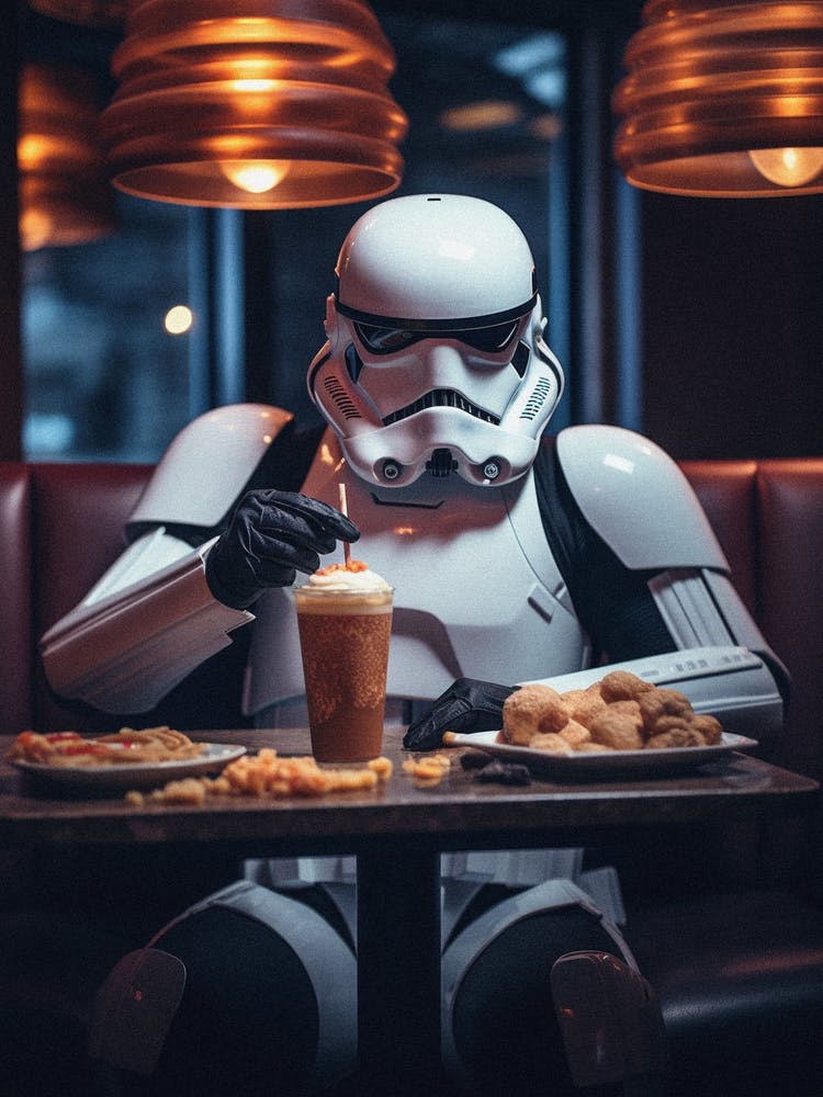 Stormtrooper At A Restaurant 2