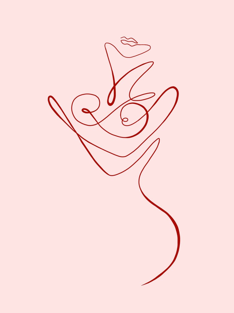 One line Pink Nude 1
