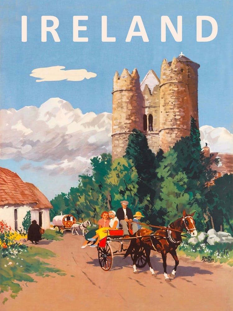 Ireland, Vintage Travel Poster