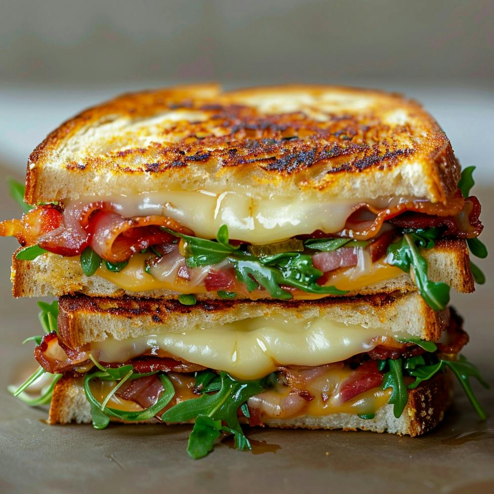 A Magazine Quality Food Photo Of A Grilled Cheese