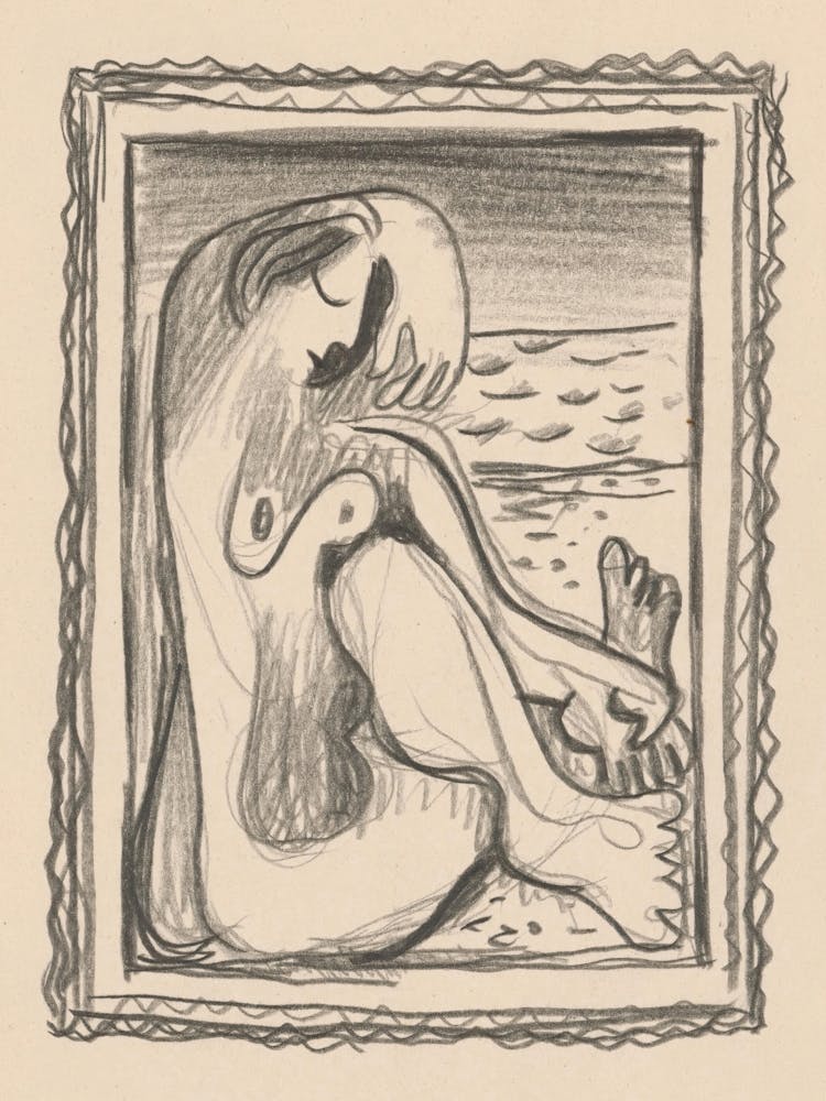 Image Study Of A Seated Female Nude, Mikuláš Galanda