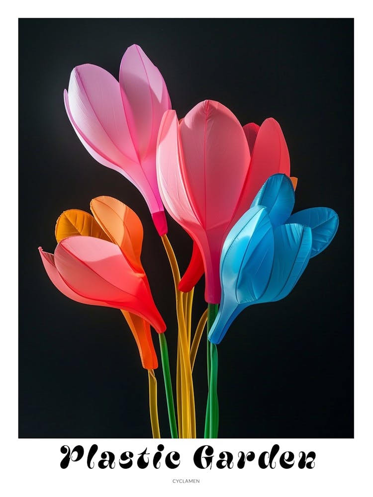 Bright Inflatable Flowers Poster Cyclamen 2