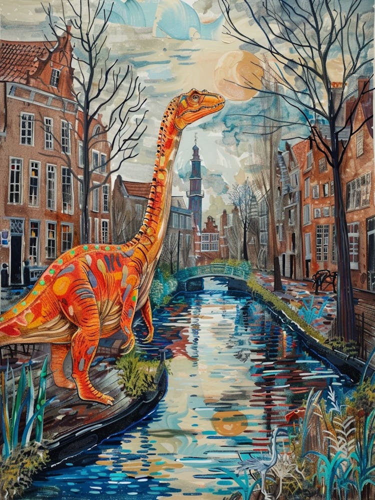 Dinosaur In The Canals Of Amsterdam 2