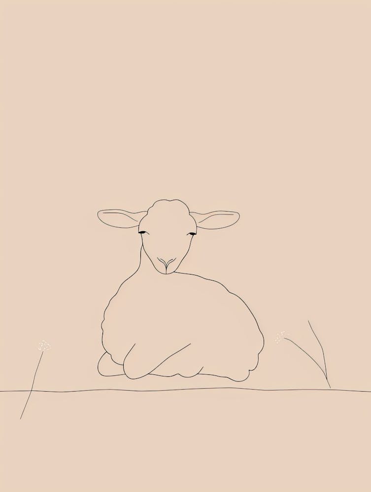 Lamb - Boho, Dessin au Trait