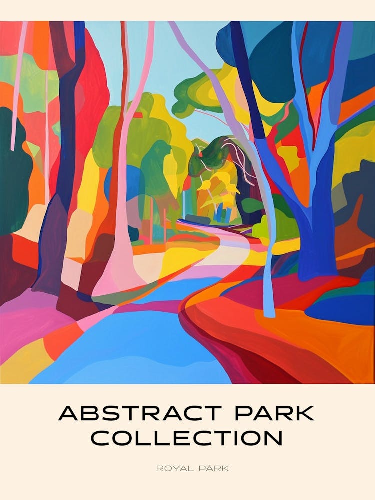 Abstract Park Collection Poster Royal Park Melbourne Australia 2
