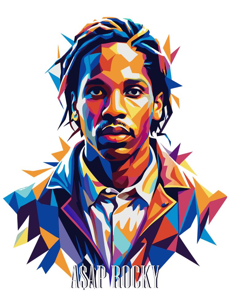 ASAP Rocky en Portrait Art Pop WPAP