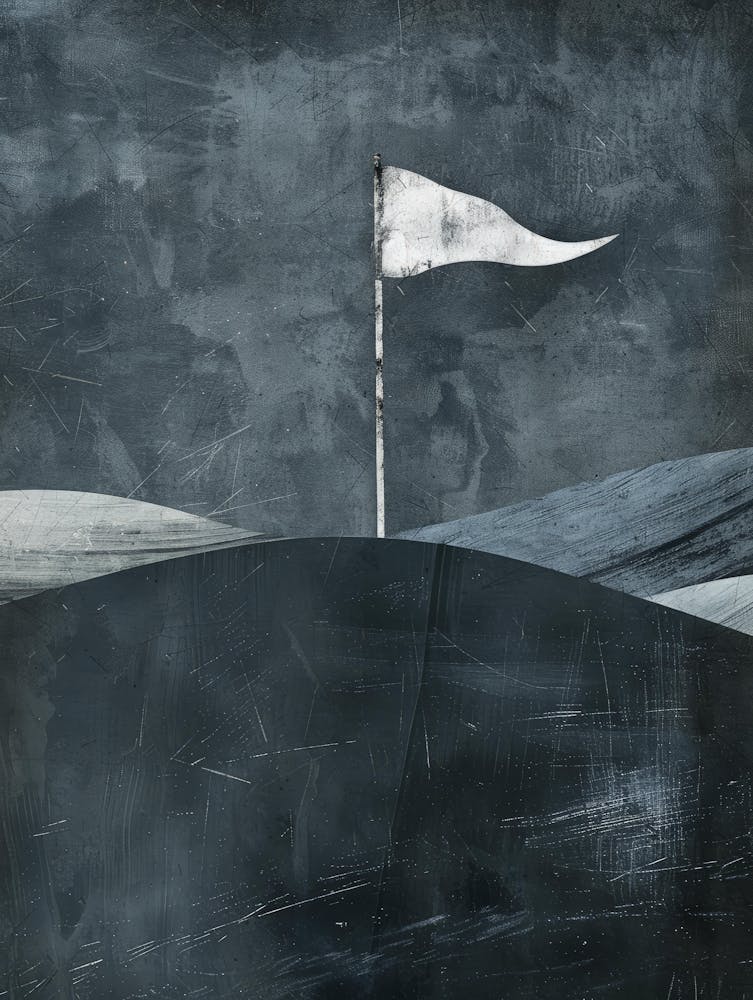 Flagge auf einem Hügel