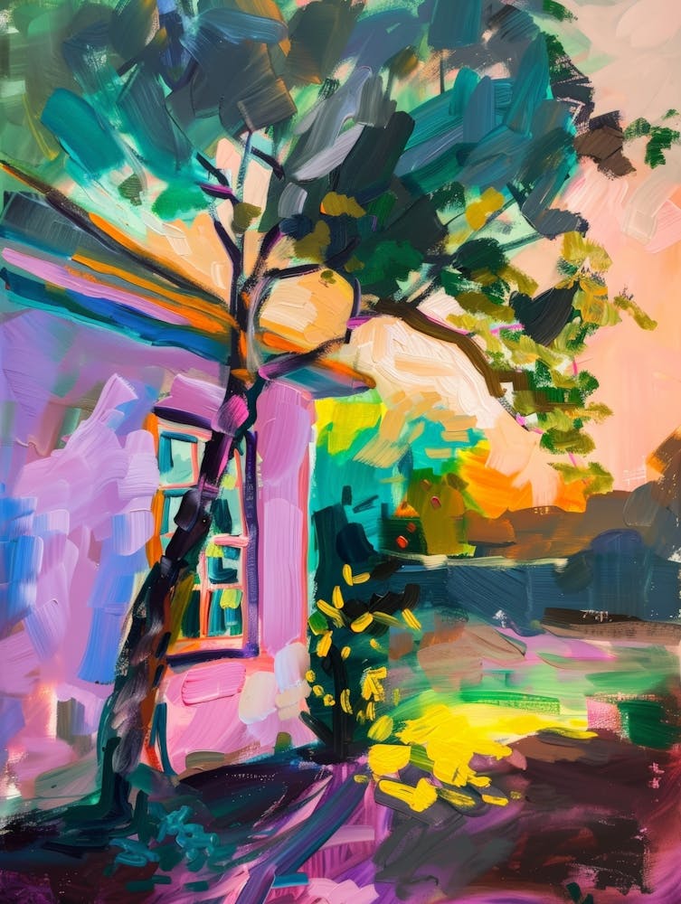 Sunset At The House