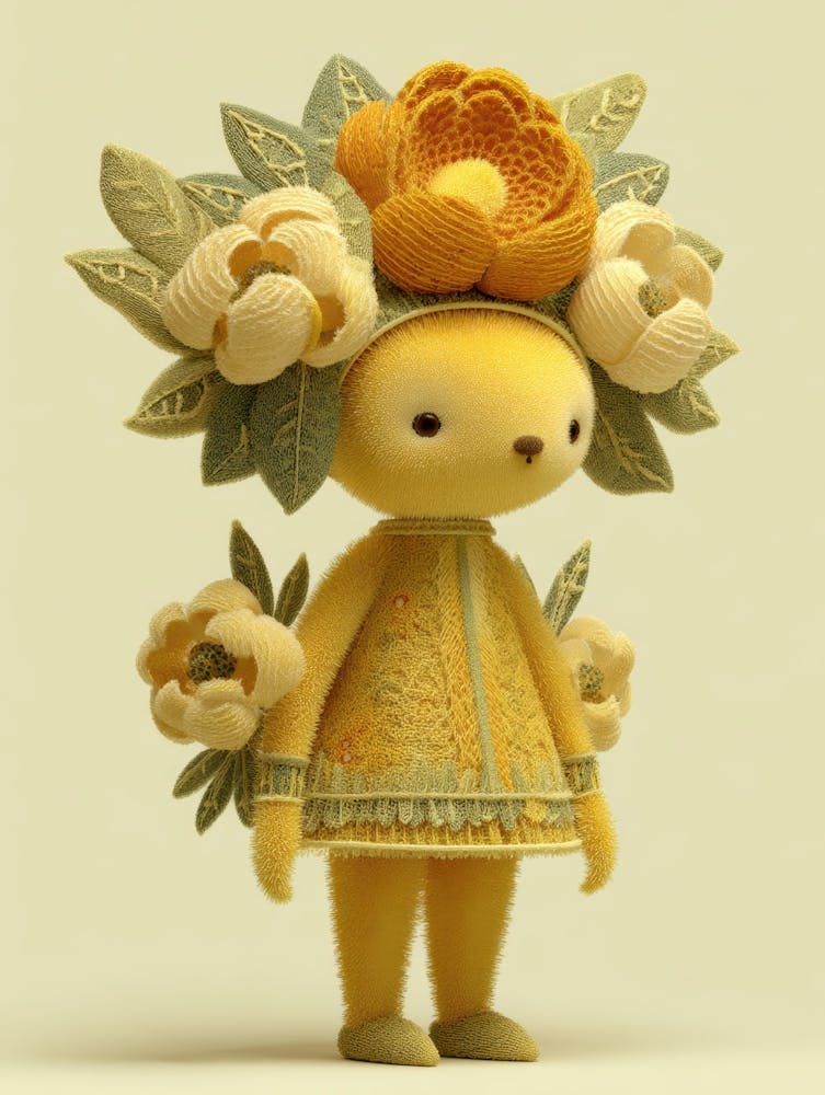 Teddy Bear With Flowers 2