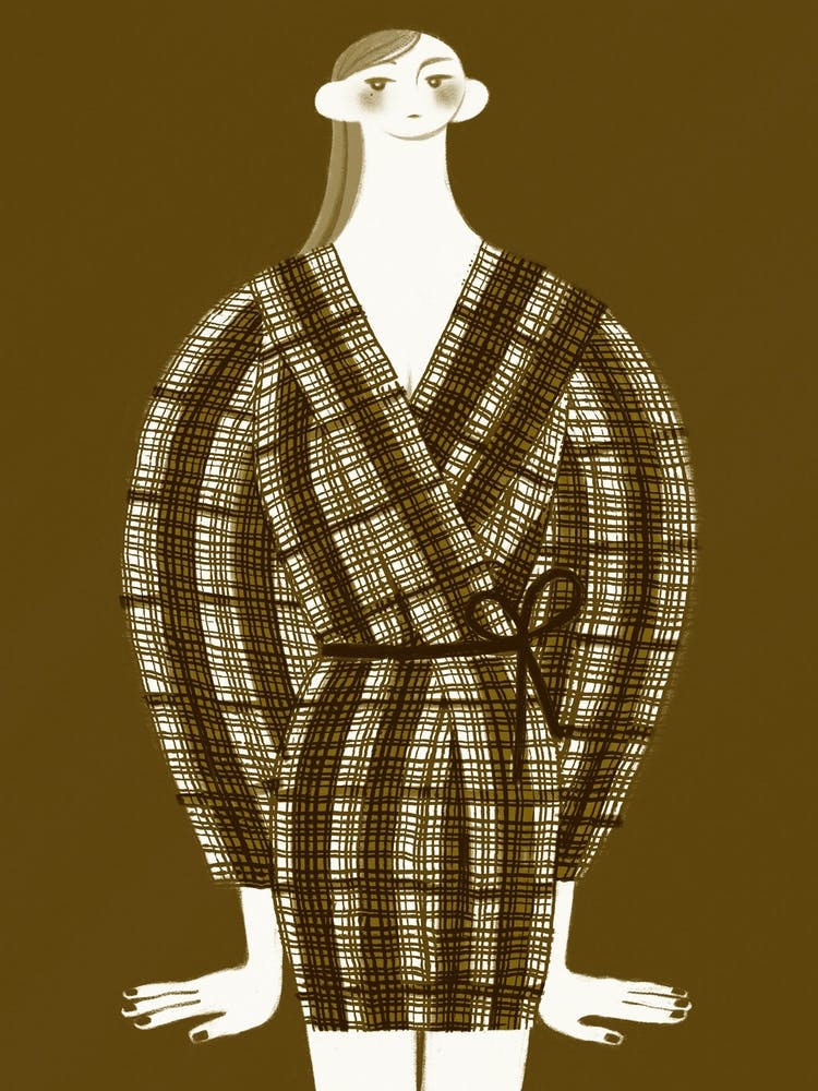Khaki Check Dress