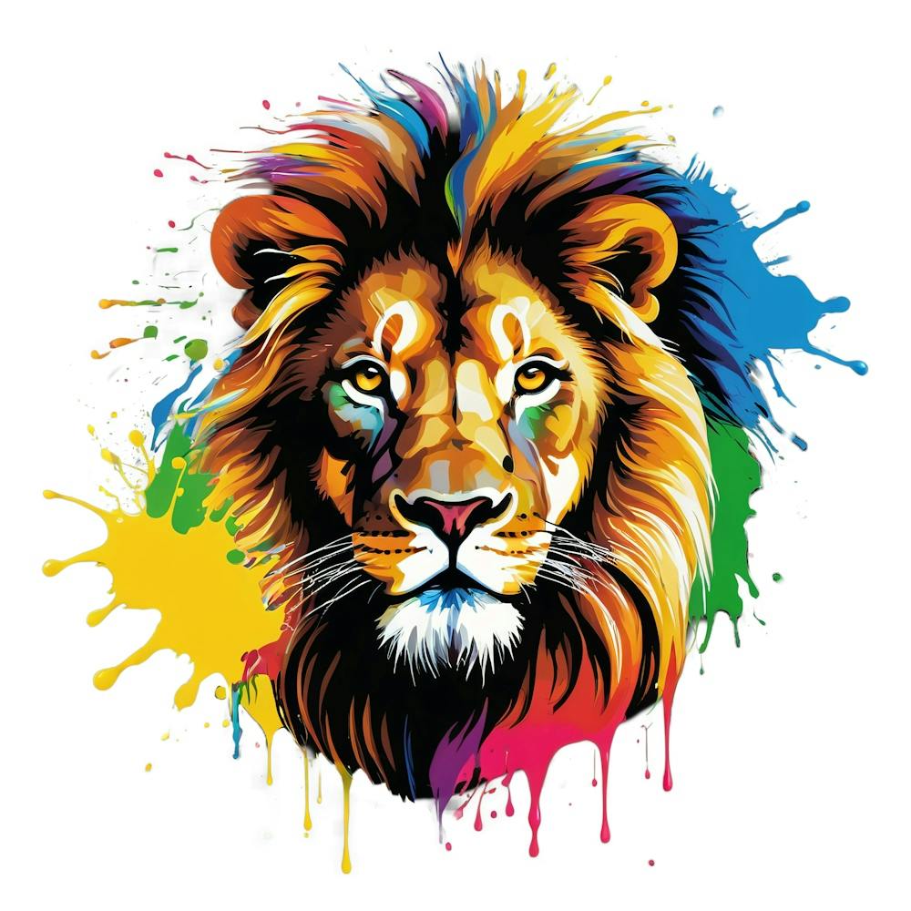 3D Splash Lion
