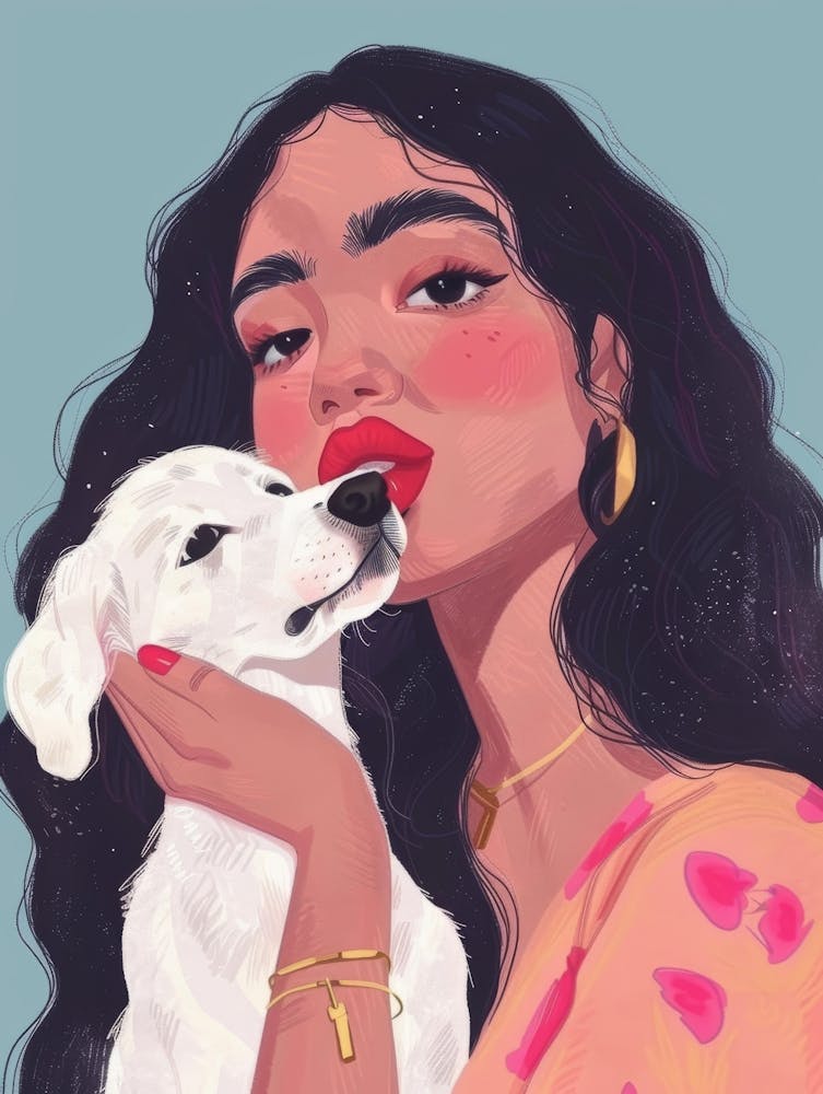 Mädchen mit Hund 2