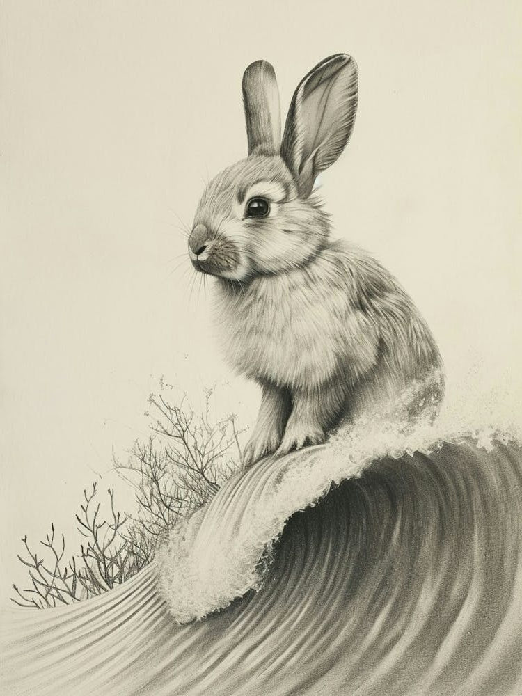 Netherland Dwarf Rabbit Drawing 3