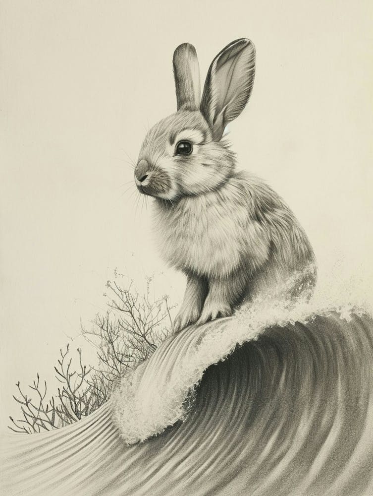 Netherland Dwarf Rabbit Drawing 3