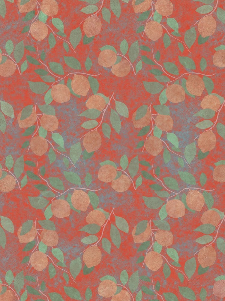 Citrus Symphony in orange and mint green