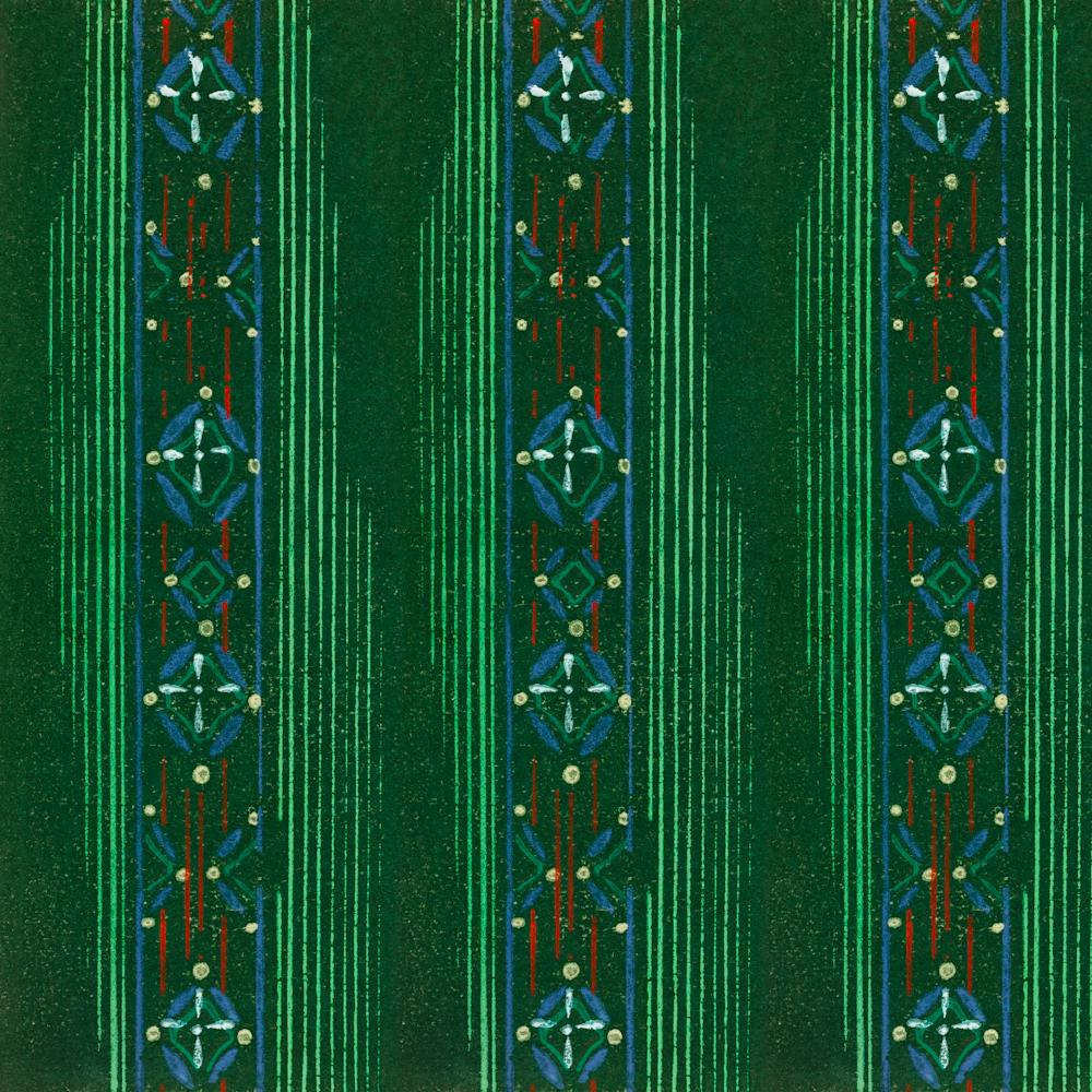 Vintage Ukiyo-e Woodblock Print Of Japanese Textile, Shima Shima, Furuya Korin (96)