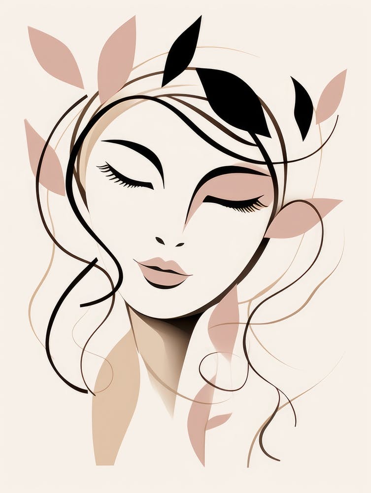 Woman With Leaves In Her Hair