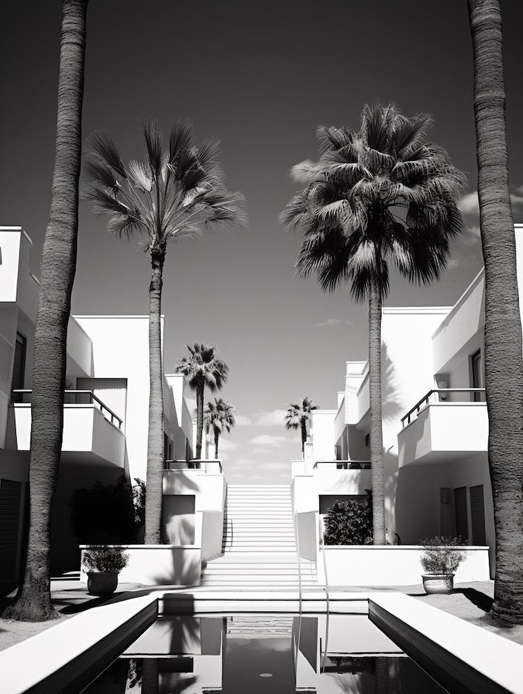 Marbella, Spanien, Schwarz Und Weiß Altes Foto 1