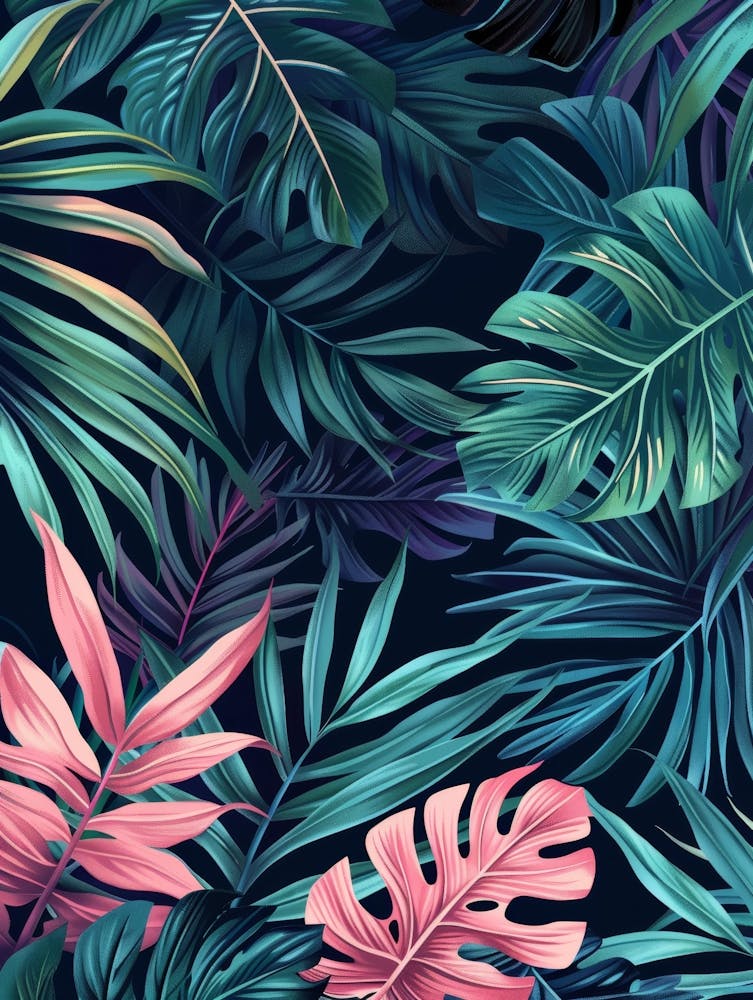 Tropical Leaves Seamless Pattern 32