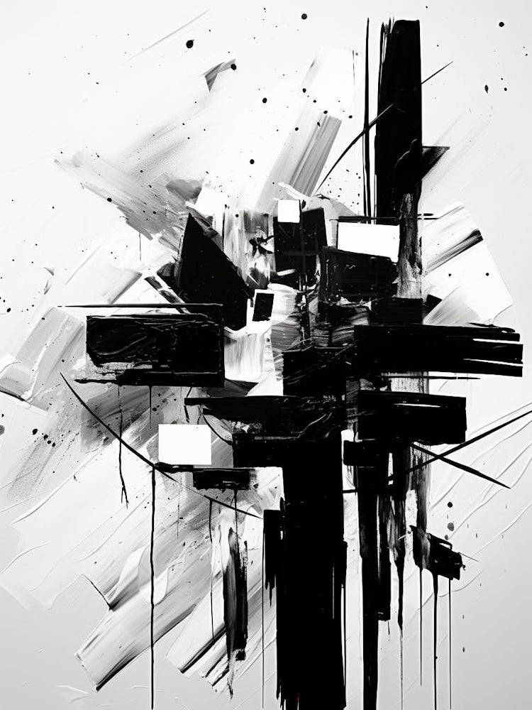 Fragments Abstract Black And White 1