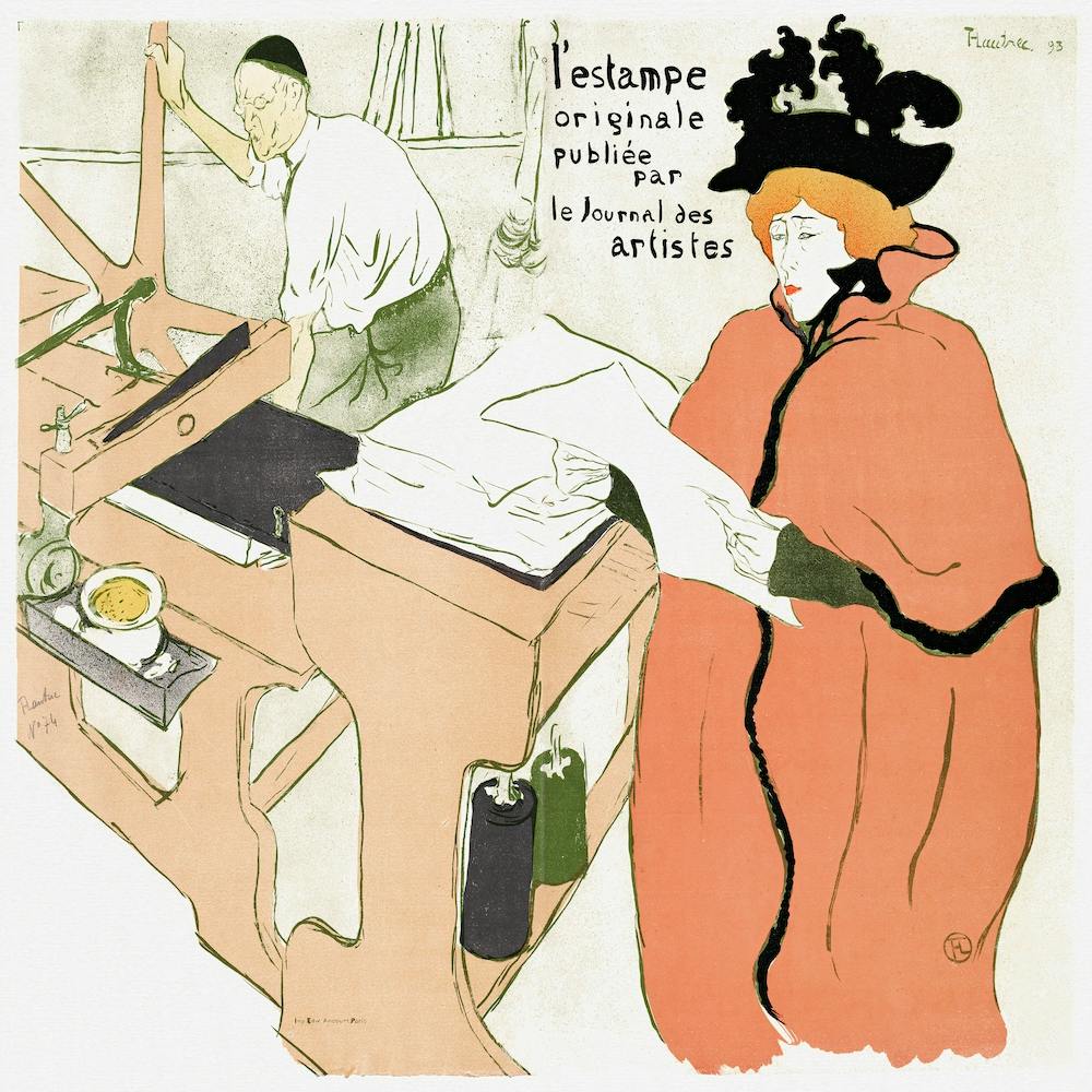 Cover For L Estampe Originale (1893), 1, Henri de Toulouse-Lautrec
