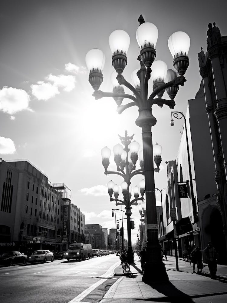 Los Angeles, Black And White Analogue Photograph 3