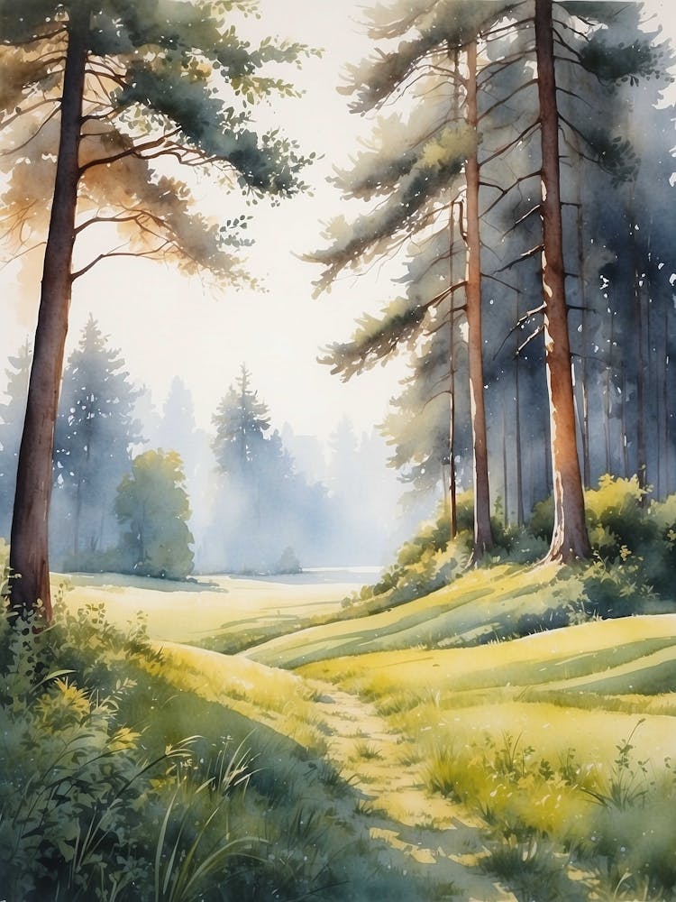Shadows Of The Grass And Trees