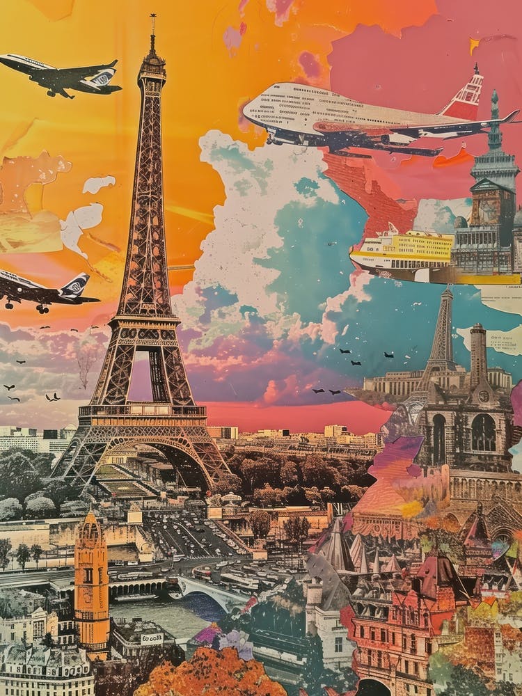 Paris   Retro Collage Style 2