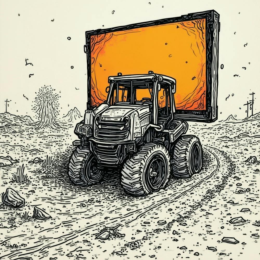 Tractor With Billboard