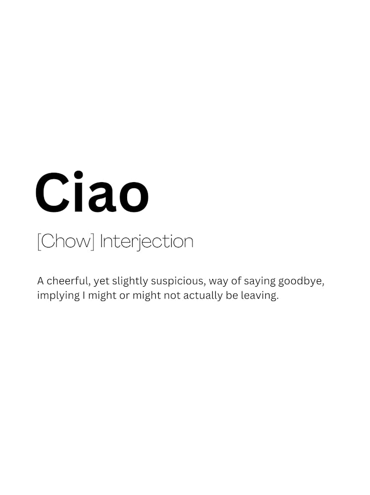 Ciao Definition Meaning