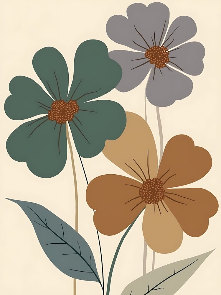 Three Flowers Canvas Print