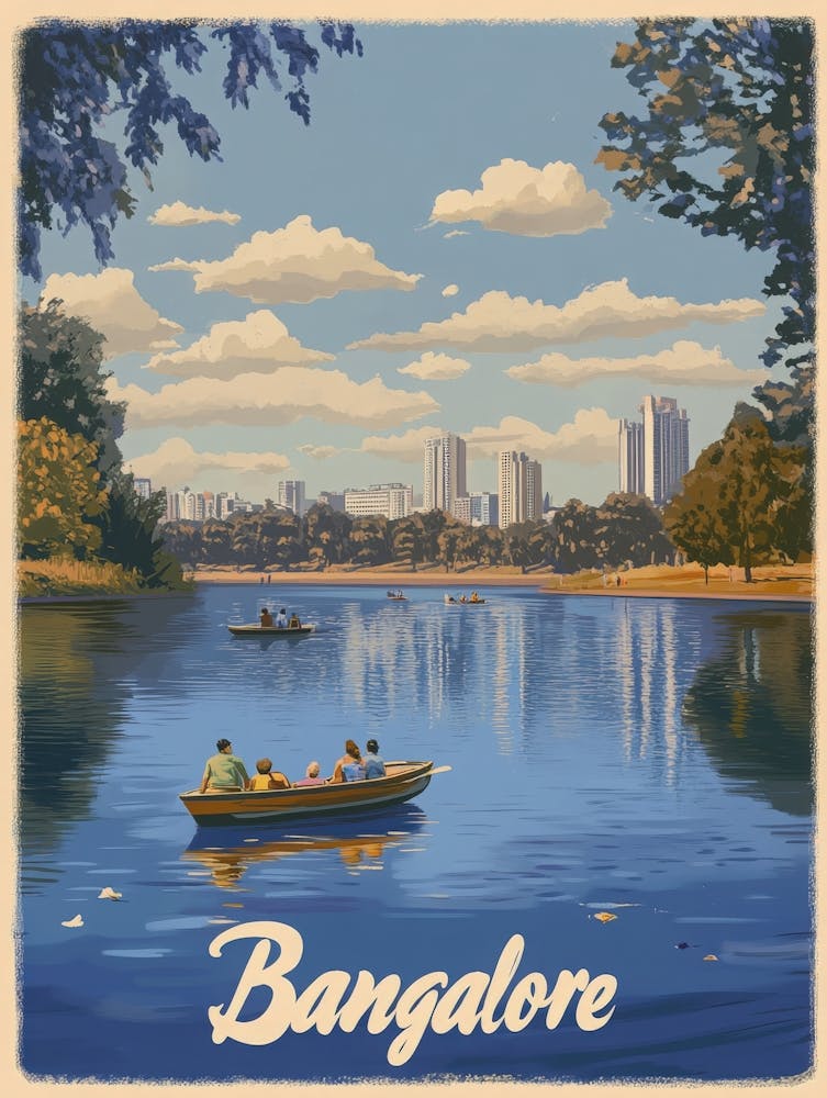 Aihrgdesign A Retro Travel Poster For Bangalore 3
