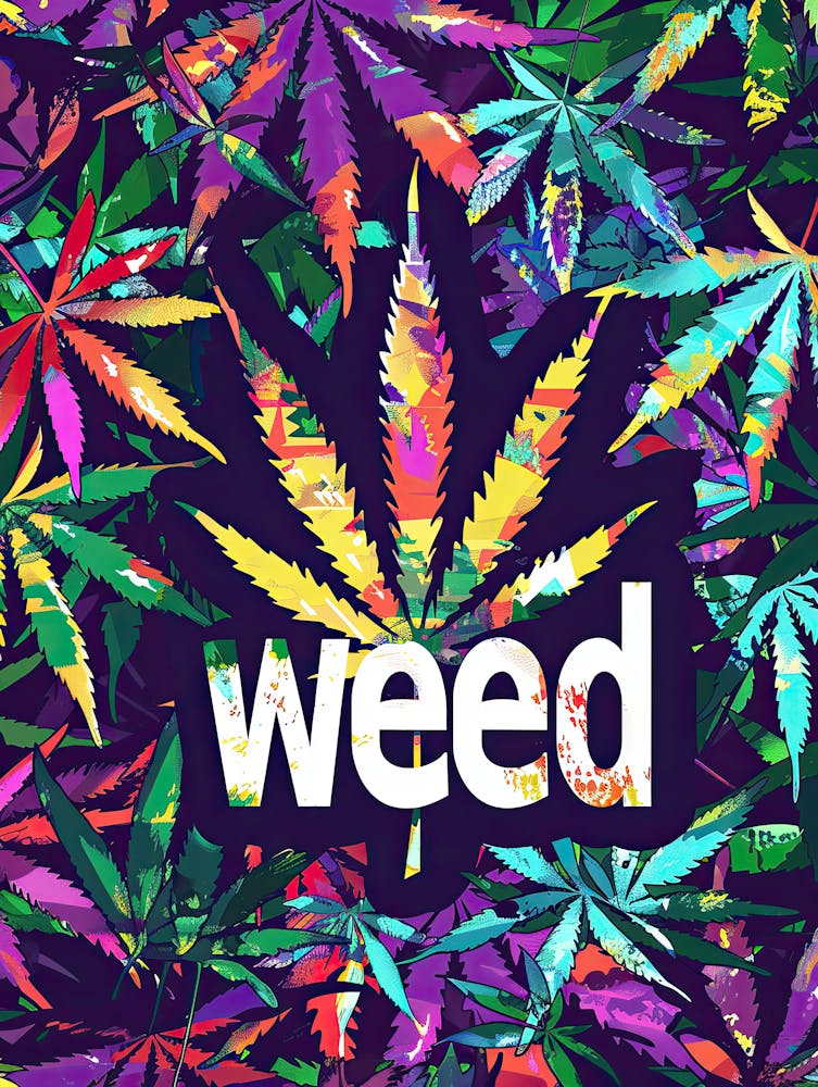 Groovy Marijuana Leaves