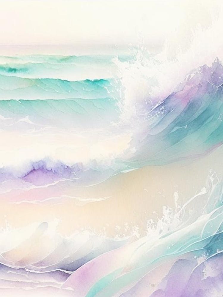 Waves Waterscape Gouache 2