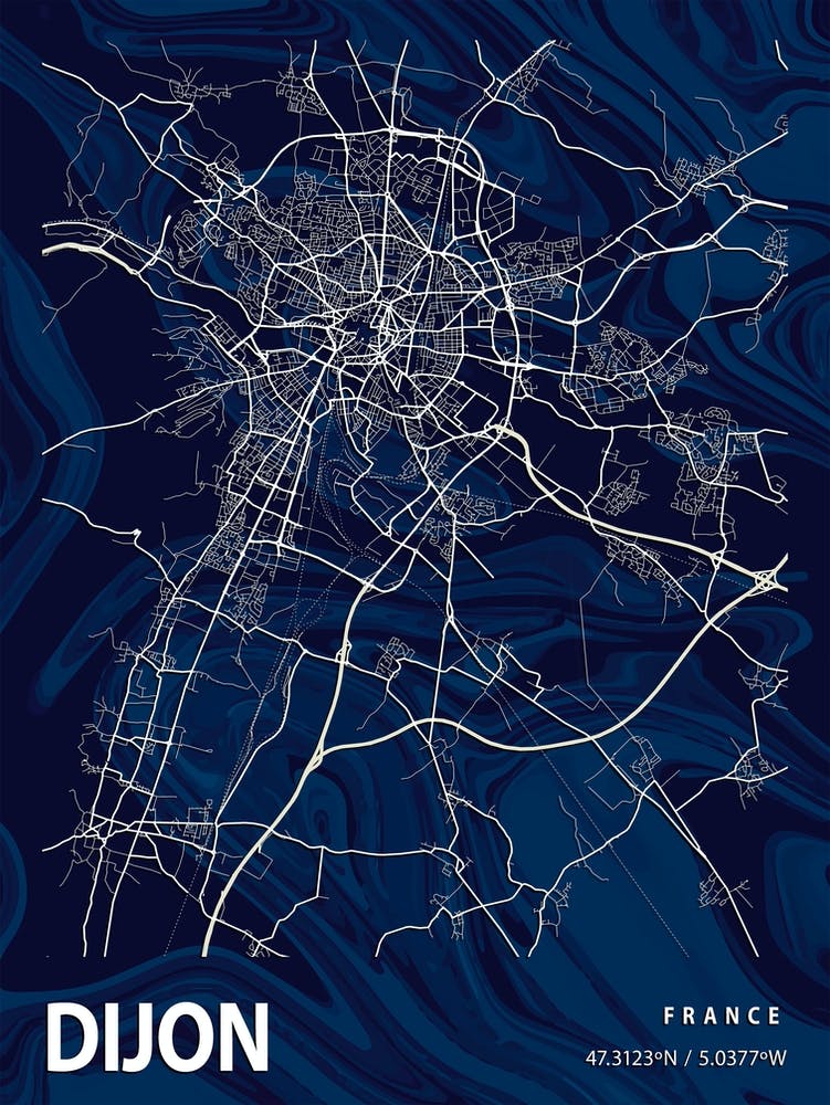 Dijon Crocus Marble Map
