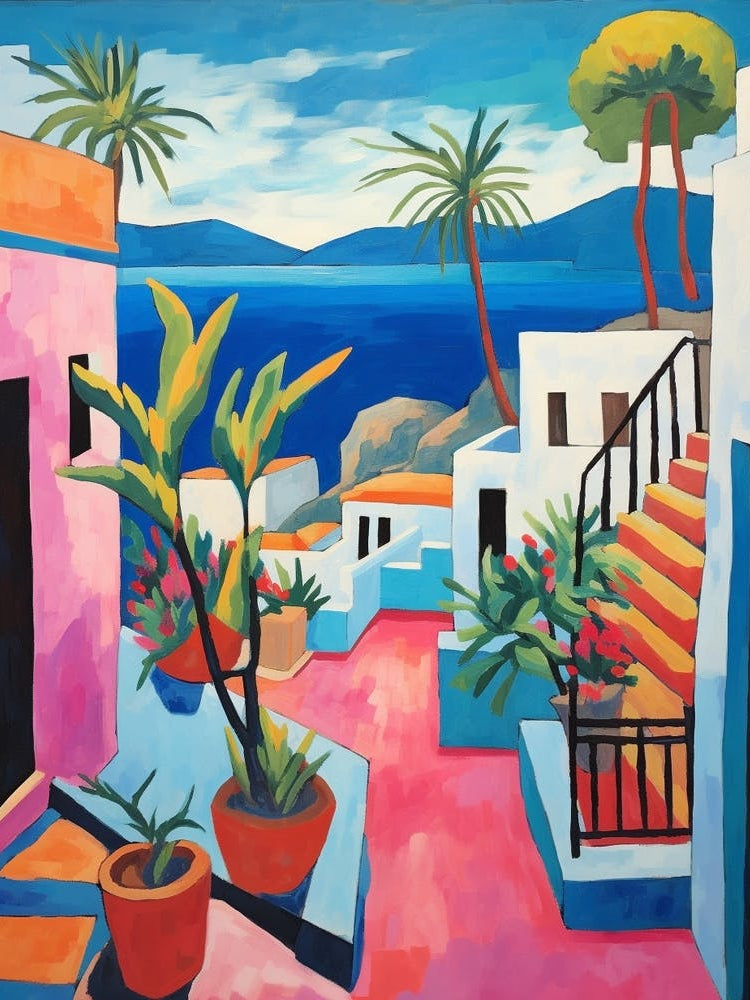 Santorini Greece 1 Fauvist Painting
