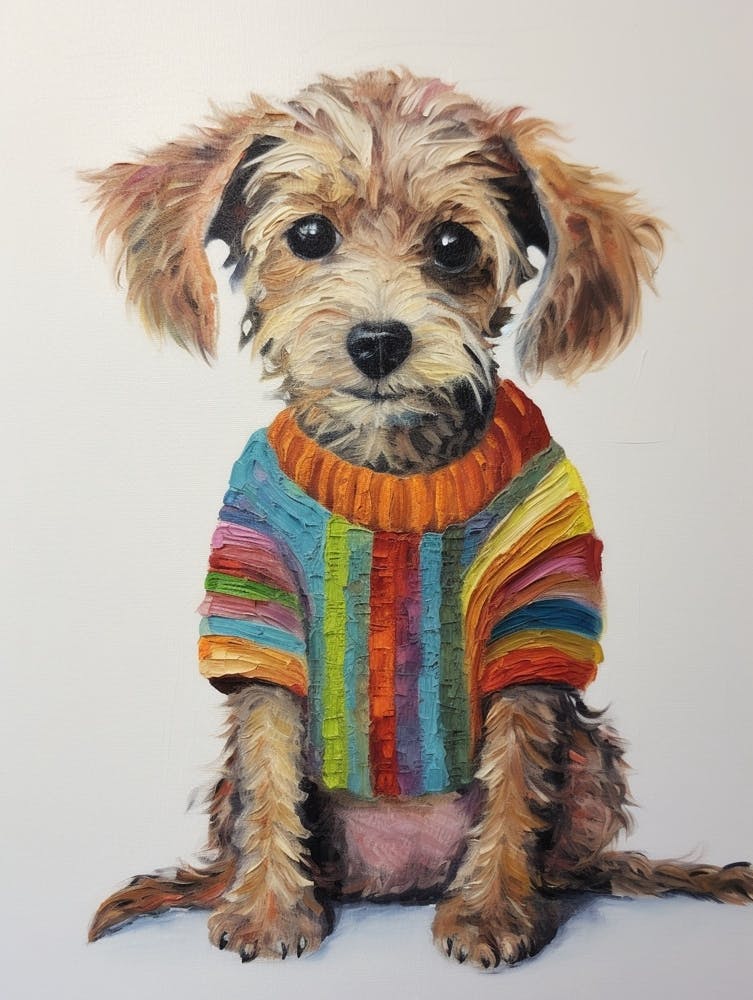 Chiot portant un pull 3
