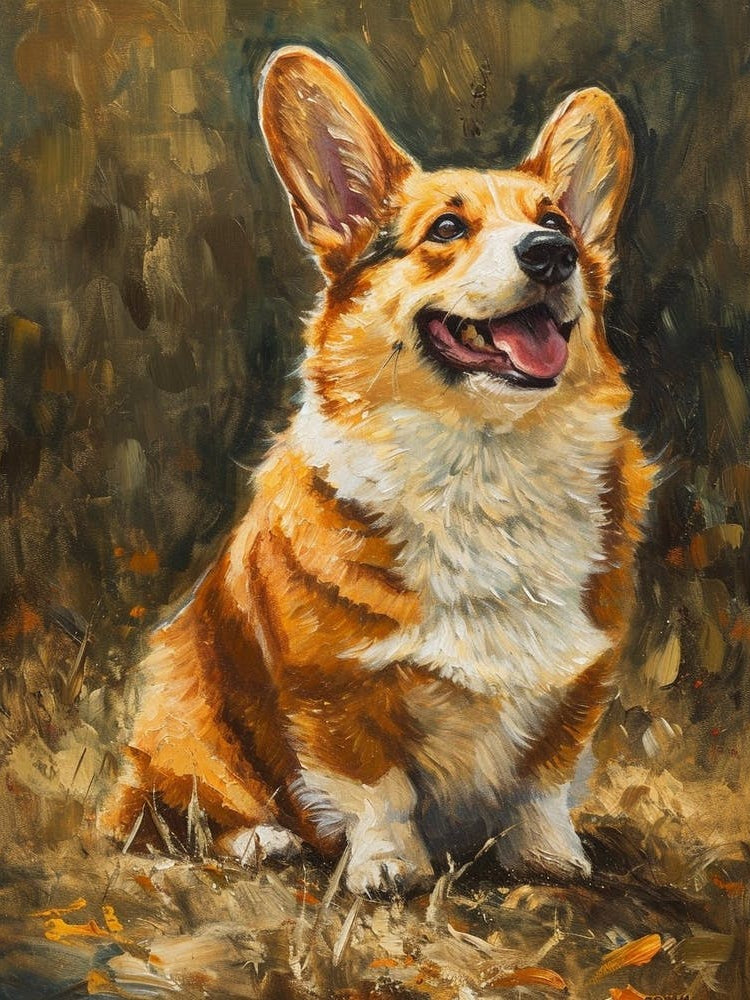 Pembroke Welsh Corgi Acrylic Painting 7