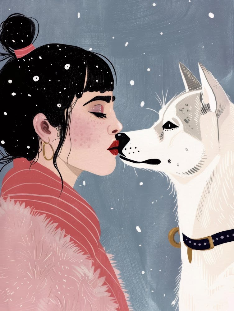Girl Kissing Dog 1