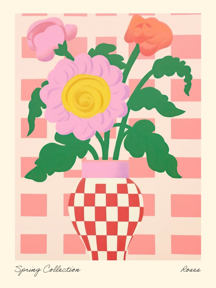 Spring Collection Roses Flower Vase 4