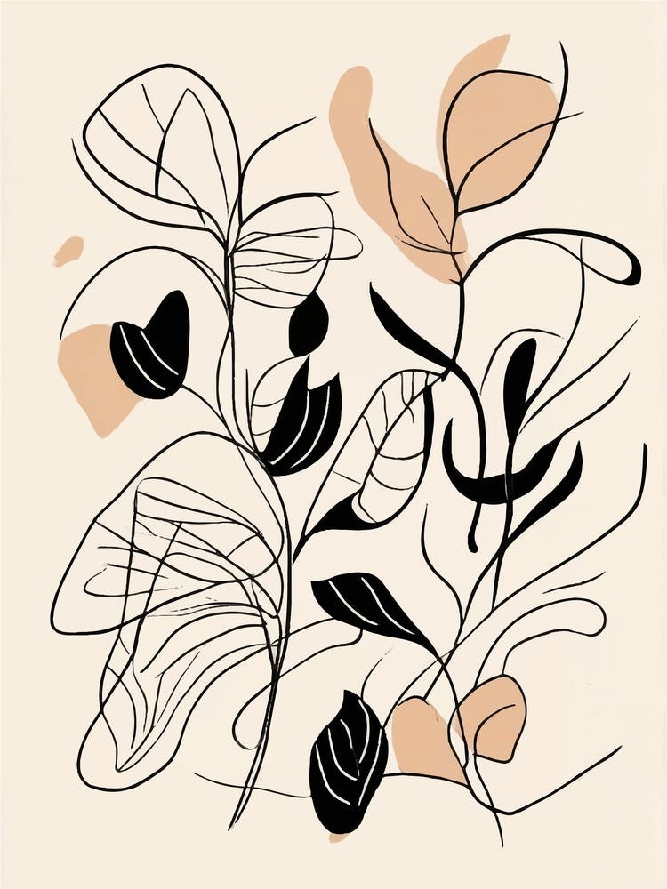 Neutral Abstract floral 1