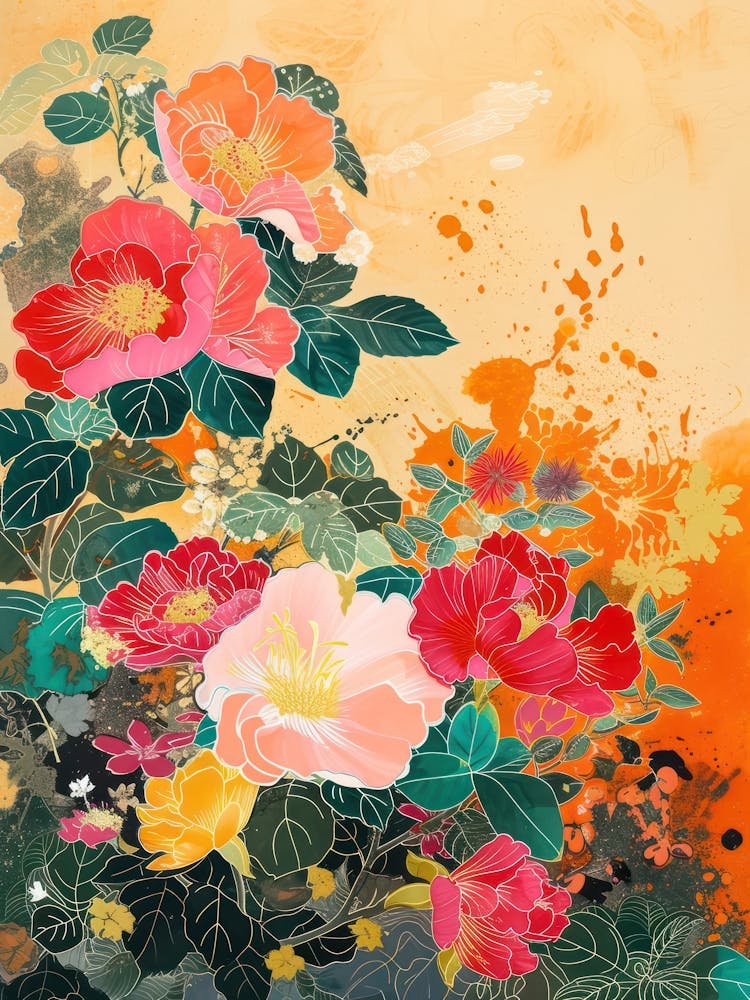 Hokusai  Great Japan Floral Japanese 13