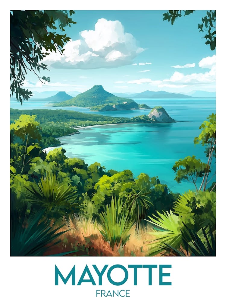 Affiche de voyage Mayotte