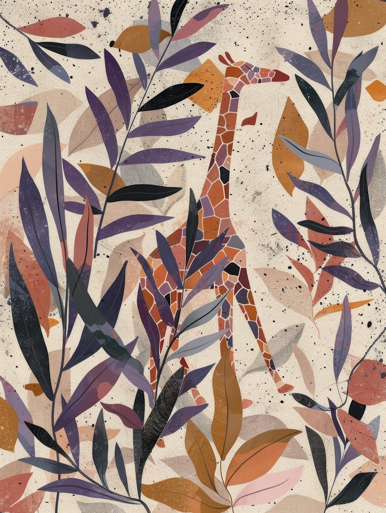 Giraffe In The Forest