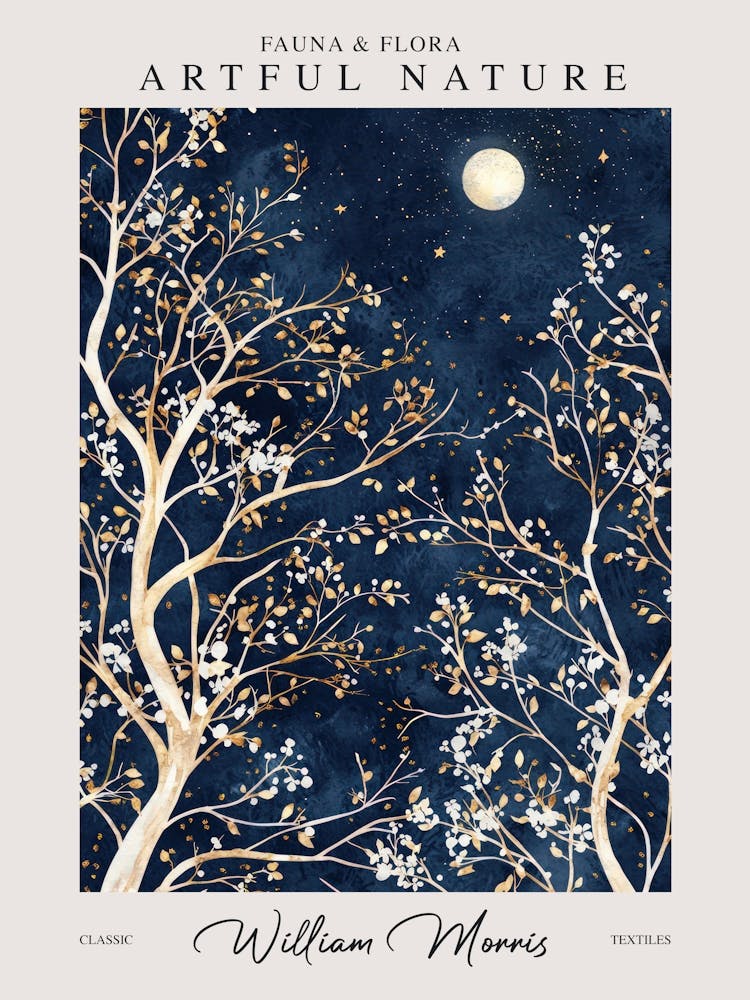 William Morris Night Moon Botanical Exhibition