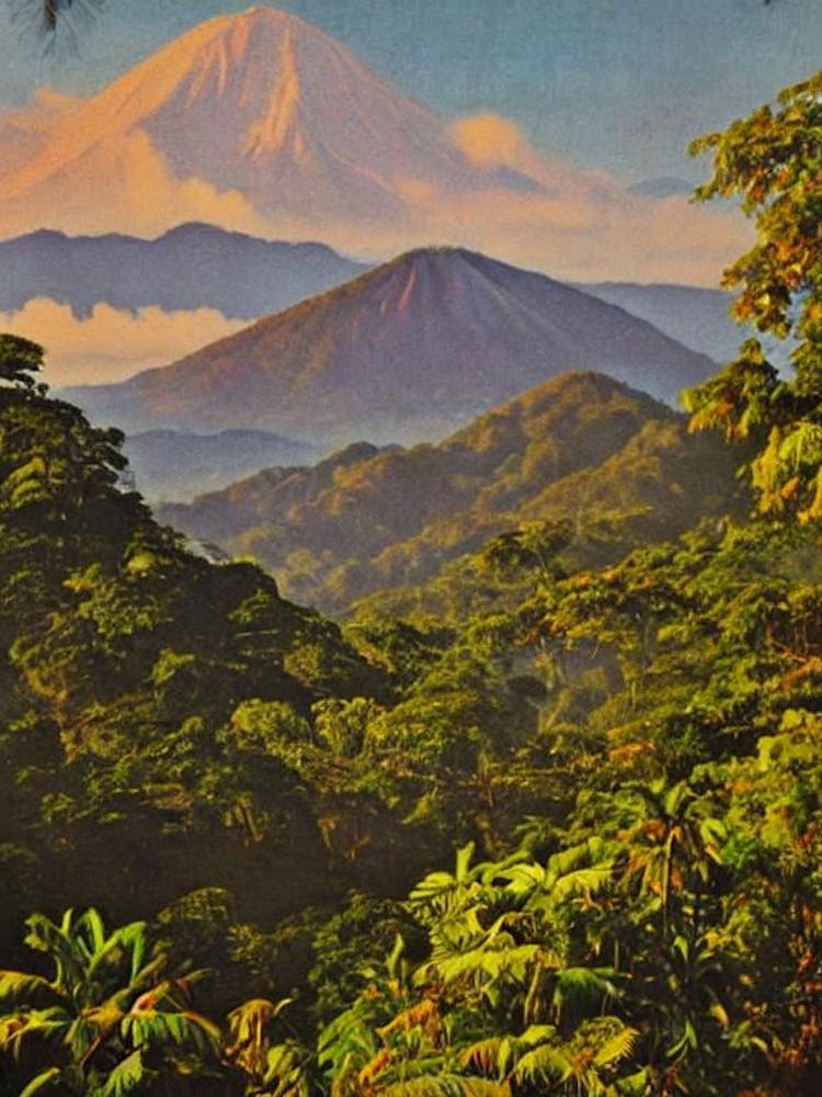 Manuel Antonio National Park 2 Costa Rica Vintage Poster