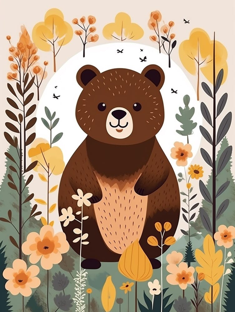 Baby Animal Illustration  Bear 10