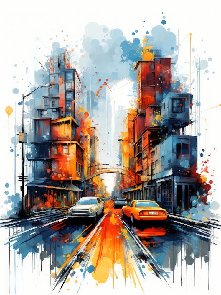 Abstract City Painting