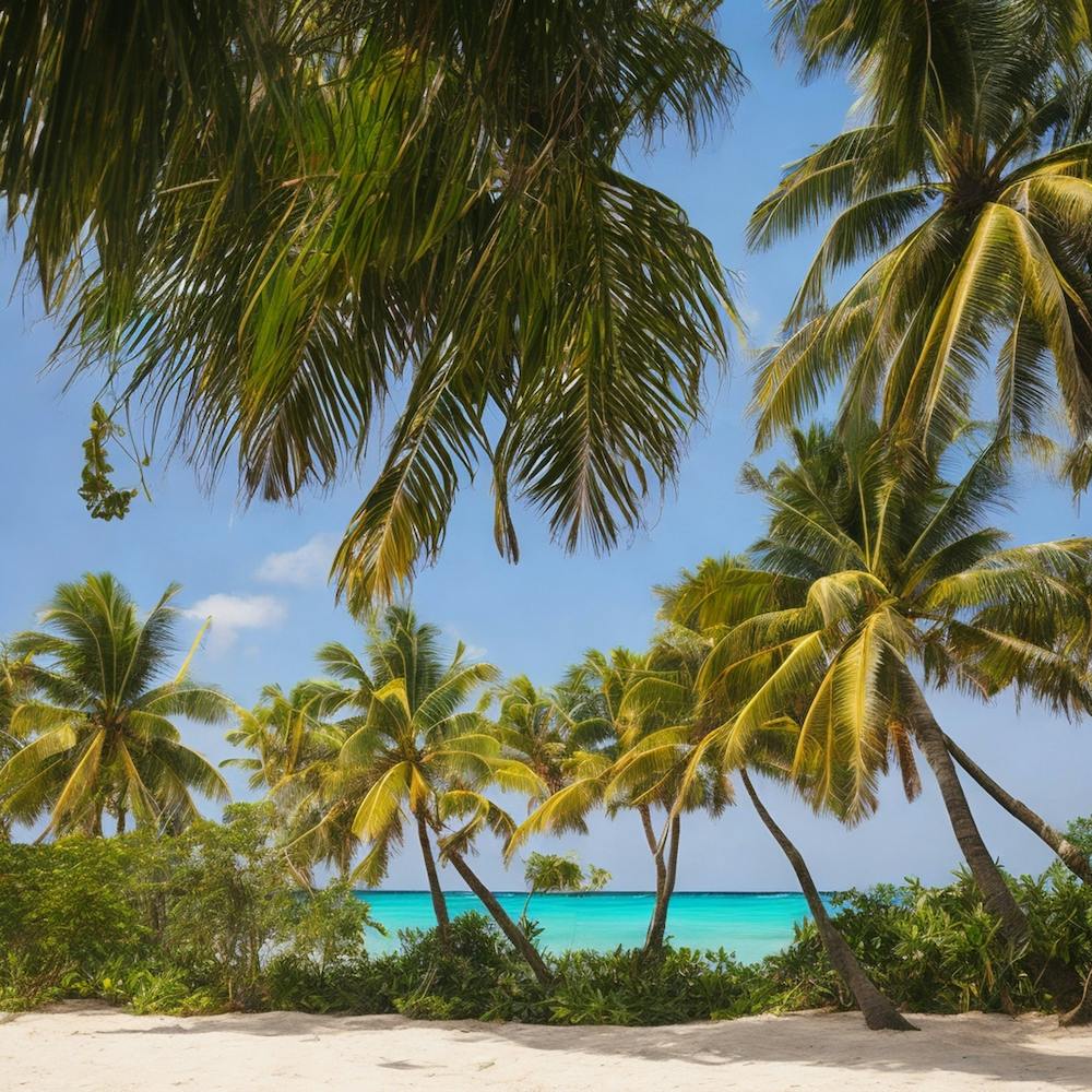 Palm Trees On The Beach