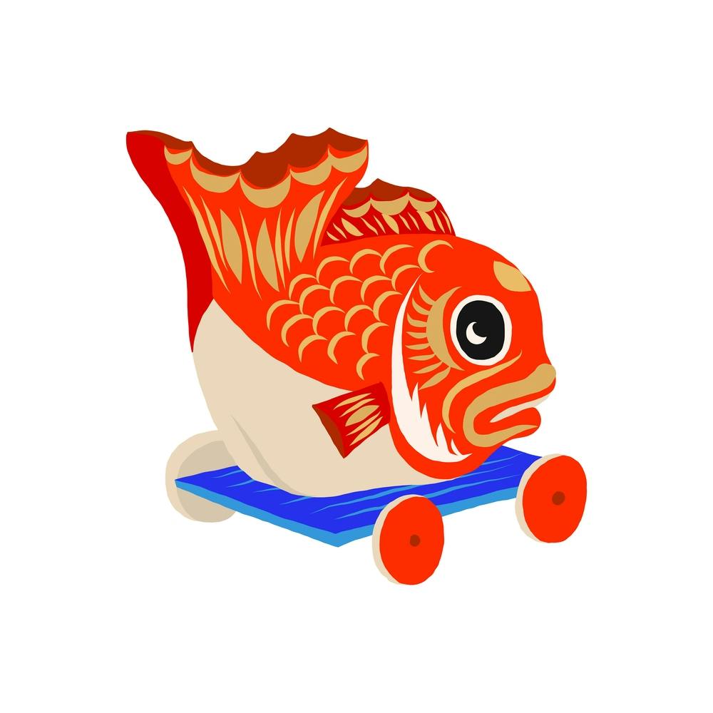 Tai Guruma Wooden Sea Bream Toy Square